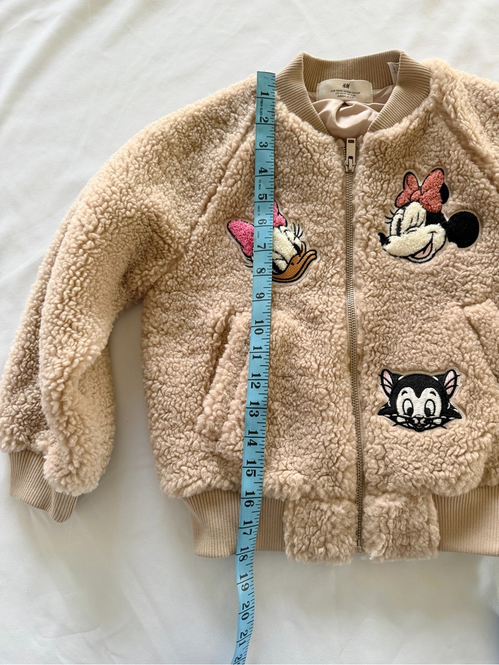 NEW H&M Disney Appliquéd Teddy Fleece Bomber Jacket  Size 5T/6 (Little Kids) - Picture 13 of 14